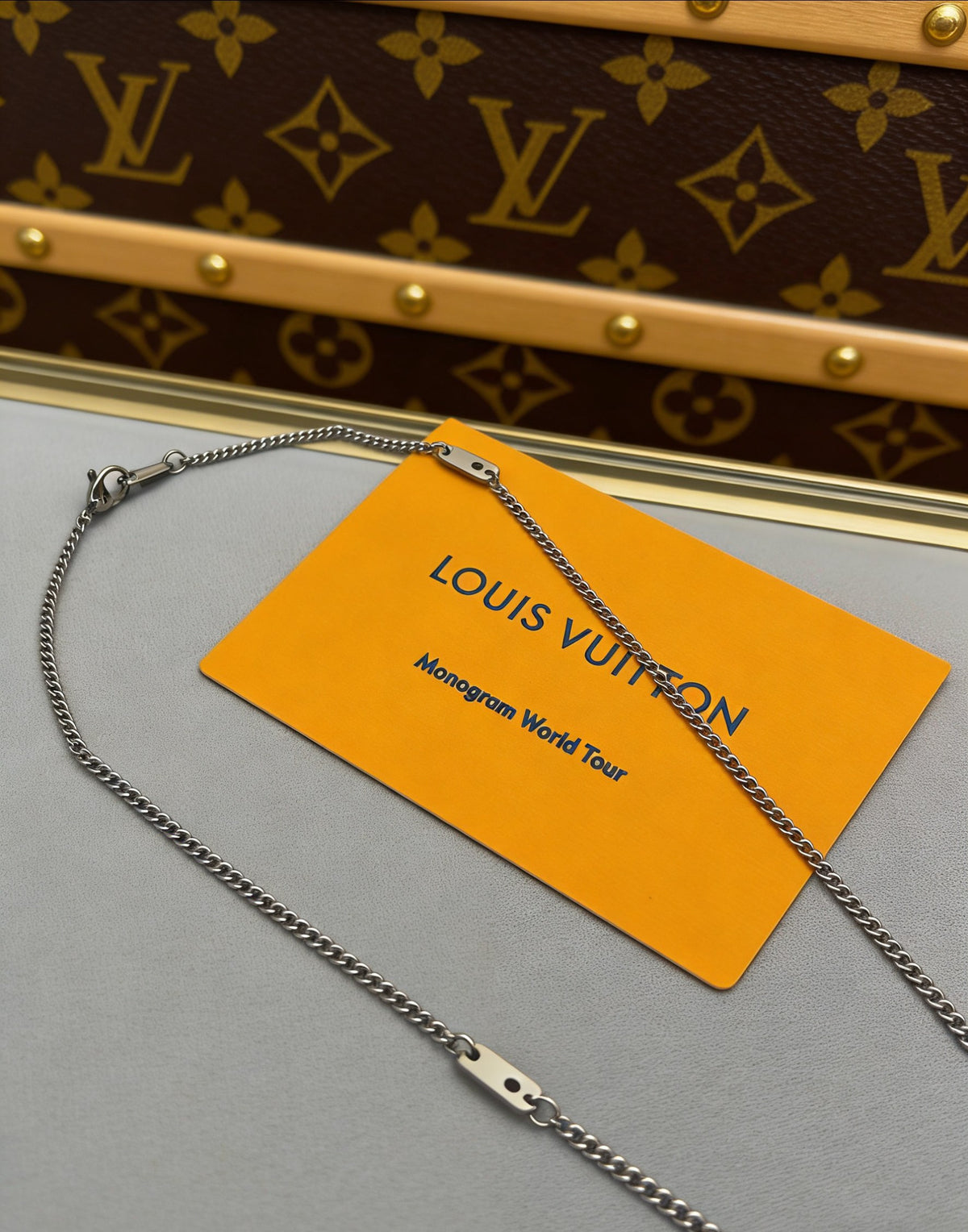 Letter Crystal-Accent Pendant Necklace – Design 001 styled product view