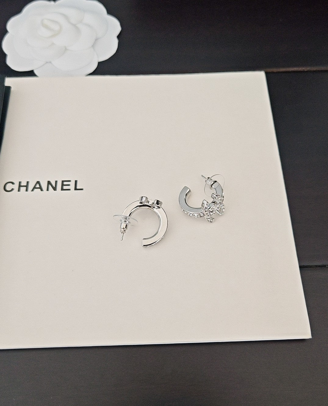 Signature Emblem Jewelry Accessory in Gold-Tone – White Detail – Design 007 main product view