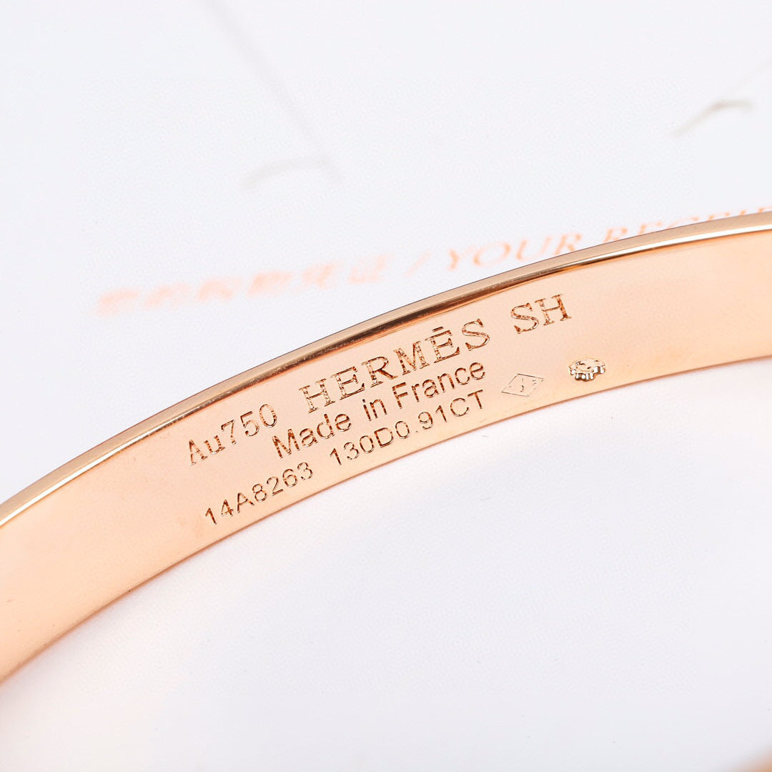 Signature Emblem Bangle in Polished Metal-Tone – Design 019 styled product view