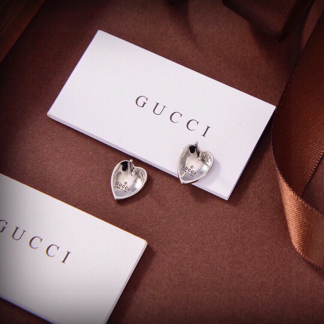 Geometric Emblem Stud Earrings in Polished Metal-Tone – Design 048 detail view