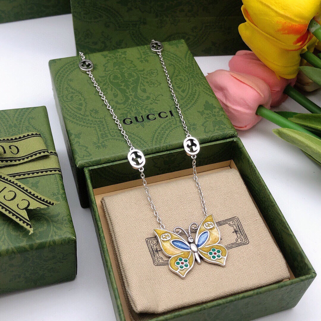 Geometric Emblem Pendant Necklace in Polished Metal-Tone – Design 018 styled product view