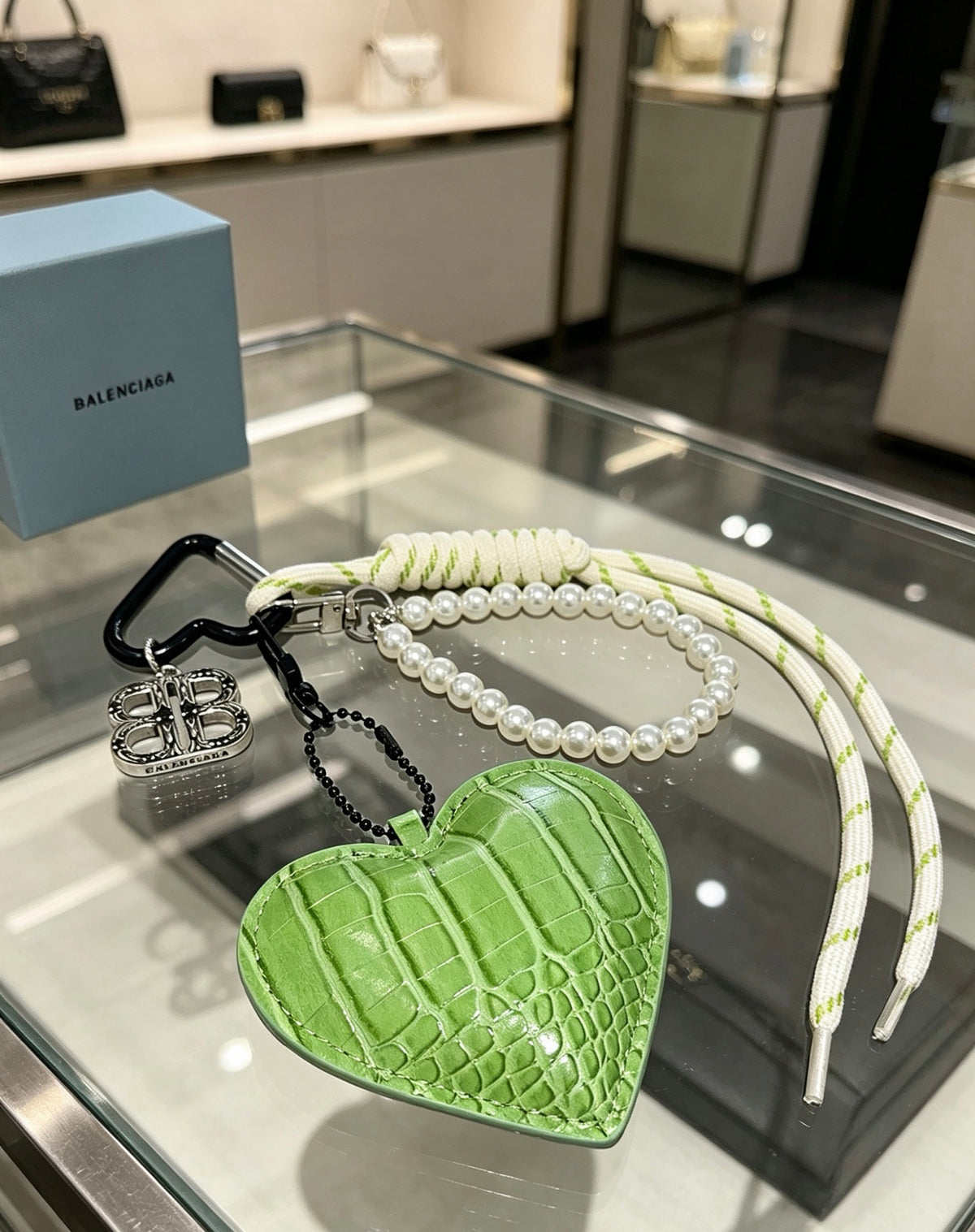 Key Jewelry Accessory in Polished Metal-Tone – Design 047 styled product view