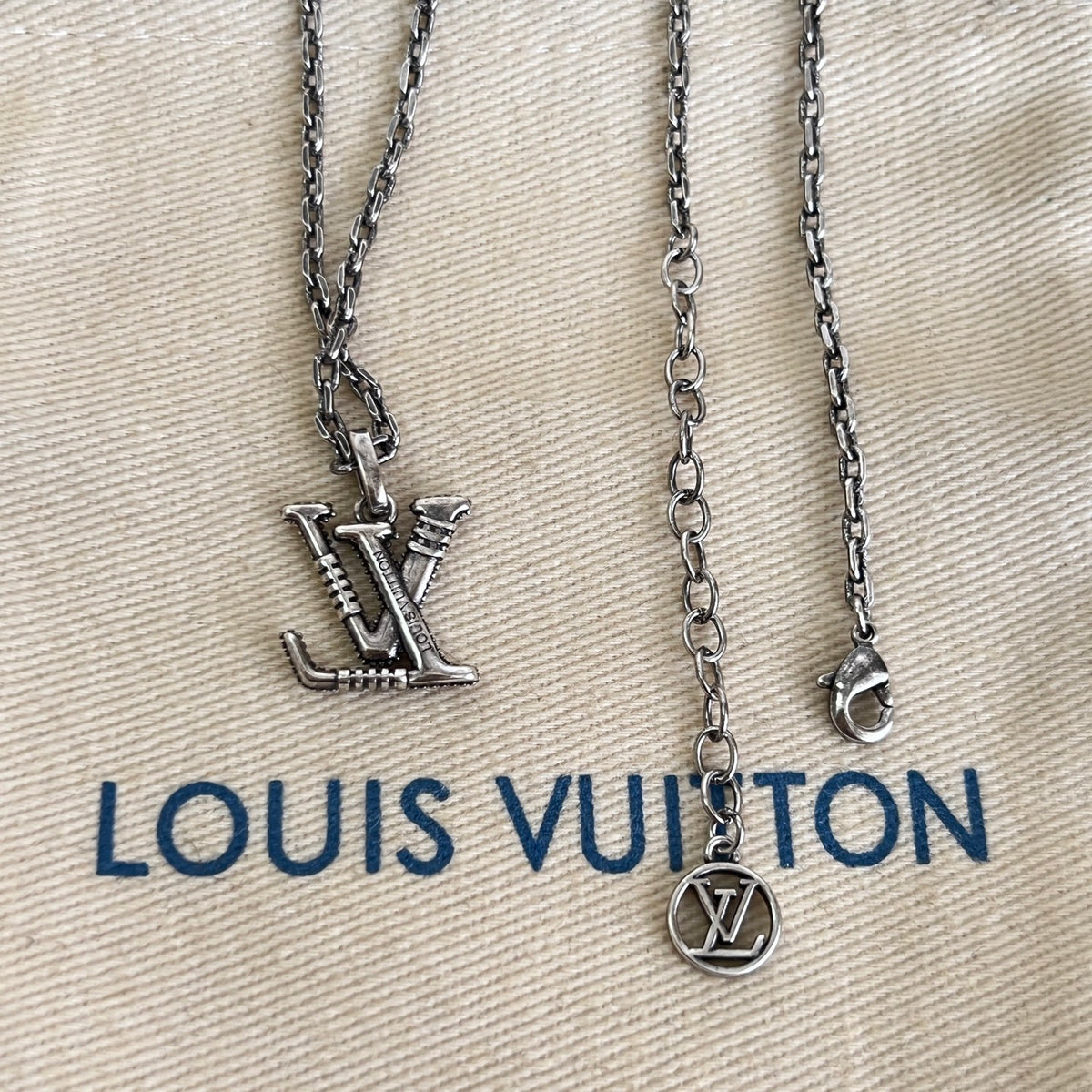 Geometric Emblem Pendant Necklace in Polished Metal-Tone – Design 005 front product view