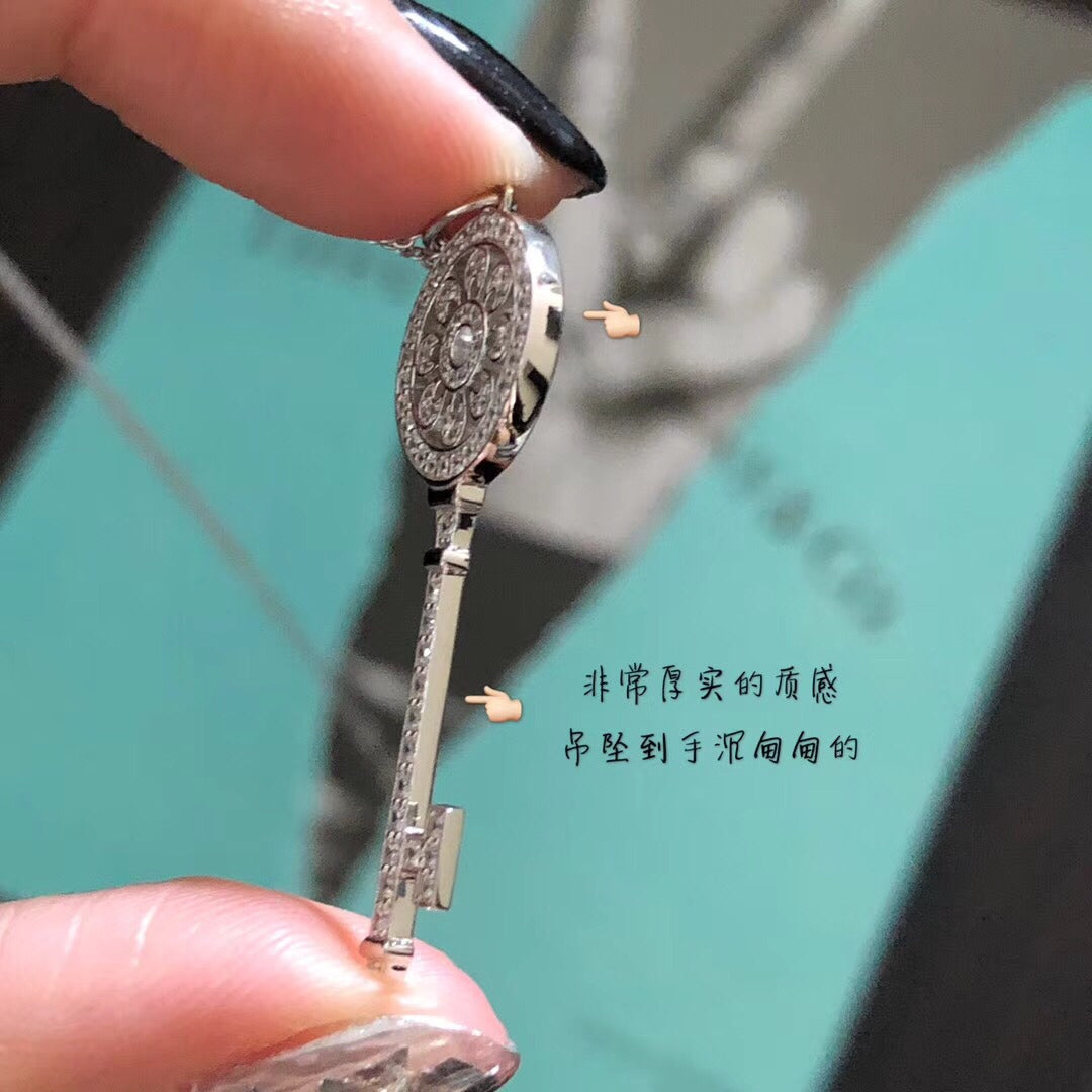 Key Pendant Necklace in Gold-Tone styled product view