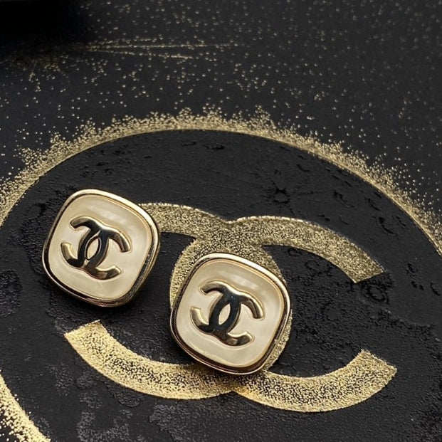 Letter Pearl-Detail Stud Earrings – Pearl Detail – Design 009 styled product view