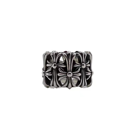 Gothic Cross Statement Ring in Antique Silver-Tone main product view