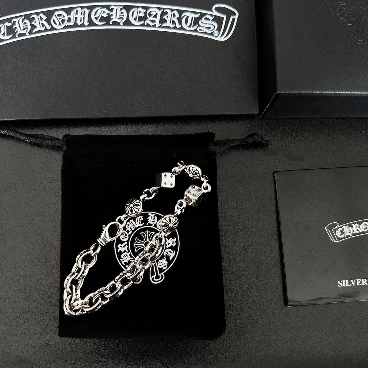 Letter Bracelet in Polished Metal-Tone – Design 004 side detail