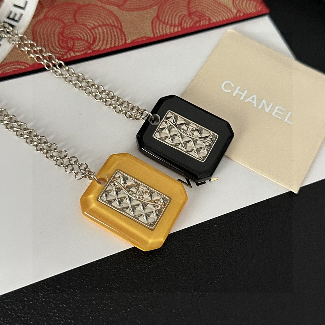 Letter Pendant Necklace in Polished Metal-Tone – Design 019 main product view