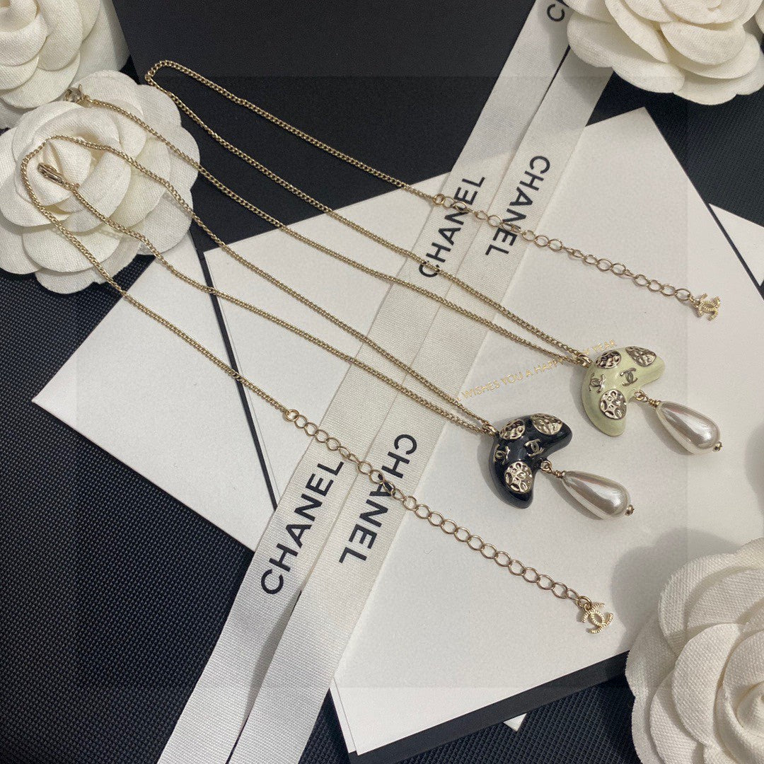 Letter Pendant Necklace in Polished Metal-Tone – Design 007 main product view