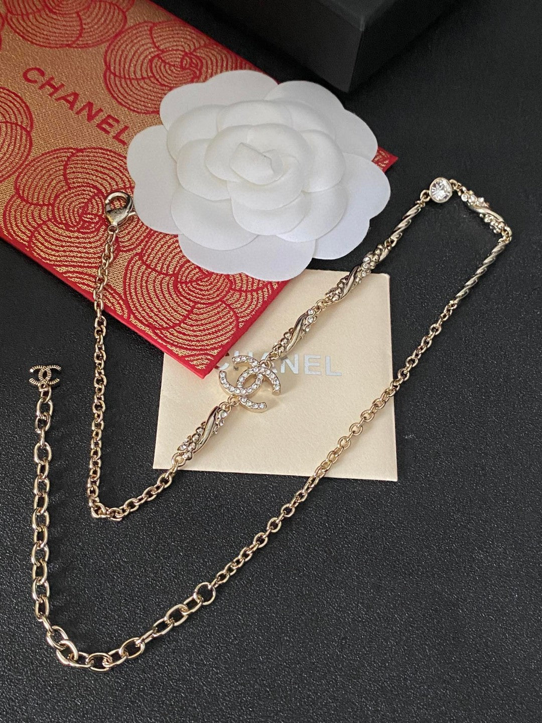 Letter Pendant Necklace in Polished Metal-Tone – Design 021 main product view