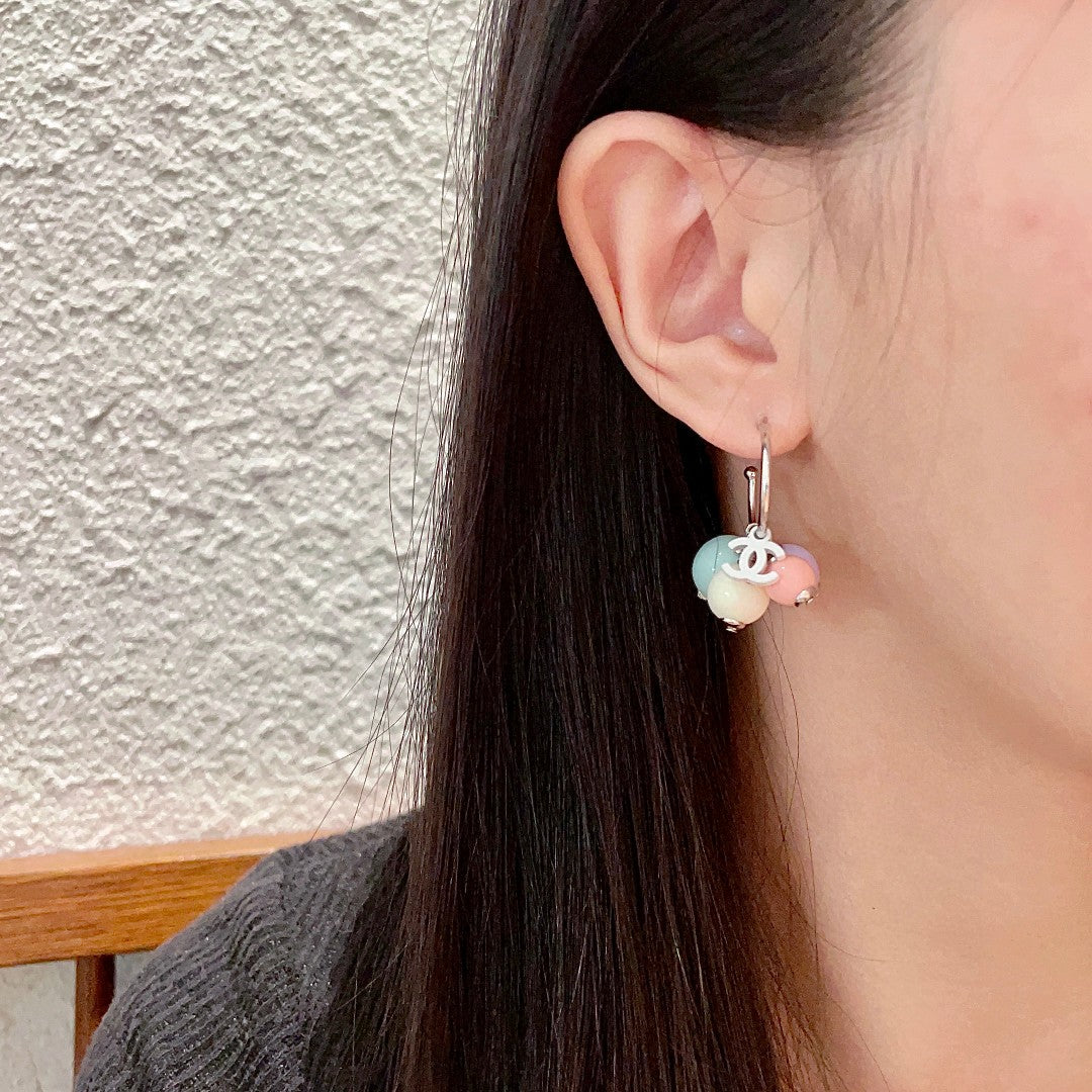 Signature Emblem Statement Earrings in Polished Metal-Tone – Design 030 detail view