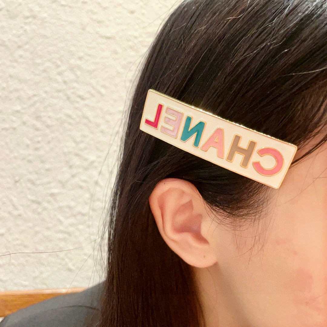 Letter Hair Clip – Design 003 front product view