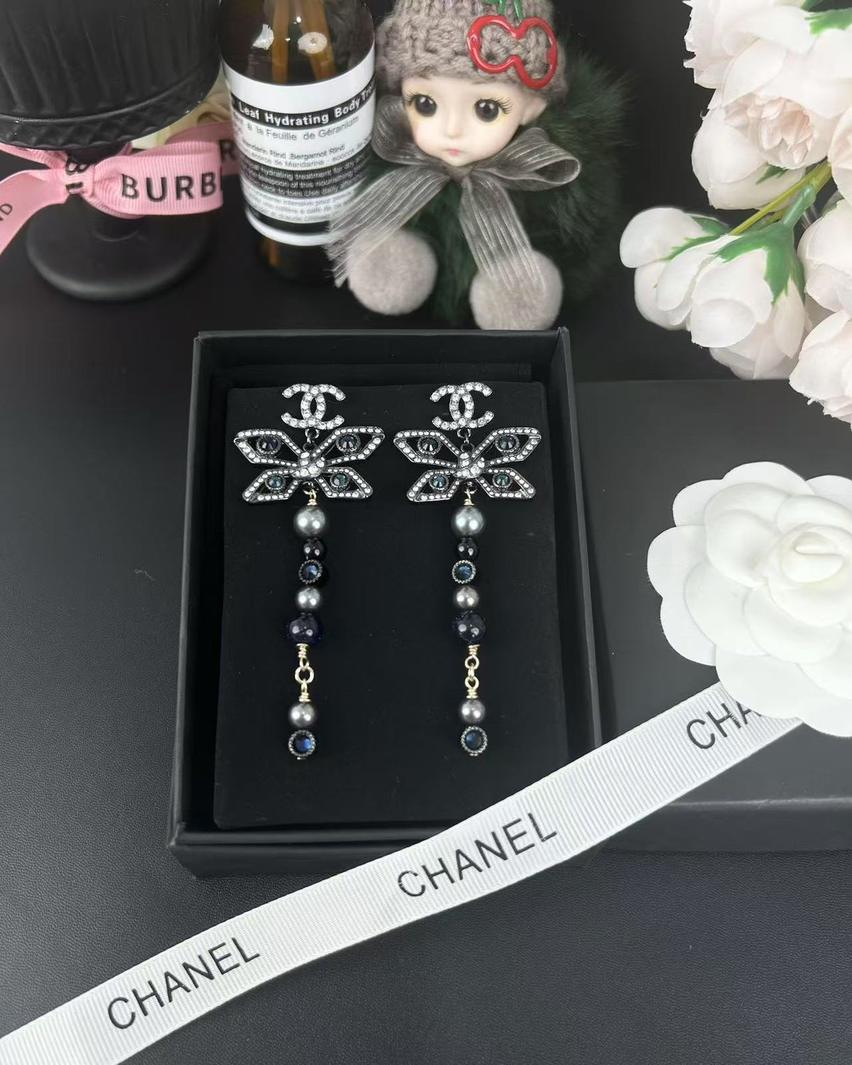 Butterfly Statement Earrings in Polished Metal-Tone main product view