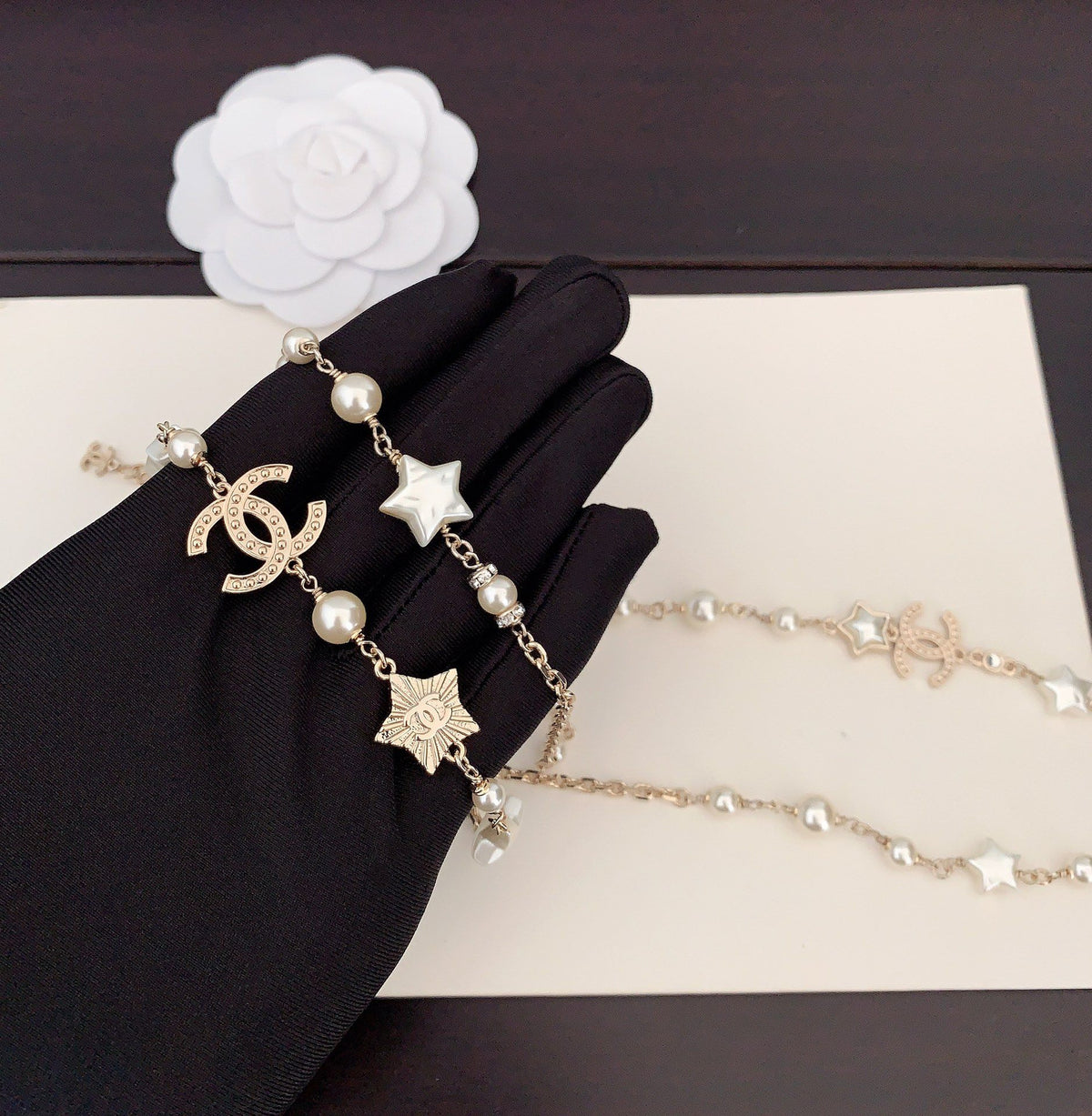 Signature Emblem Pendant Necklace in Gold-Tone – Design 047 close-up detail