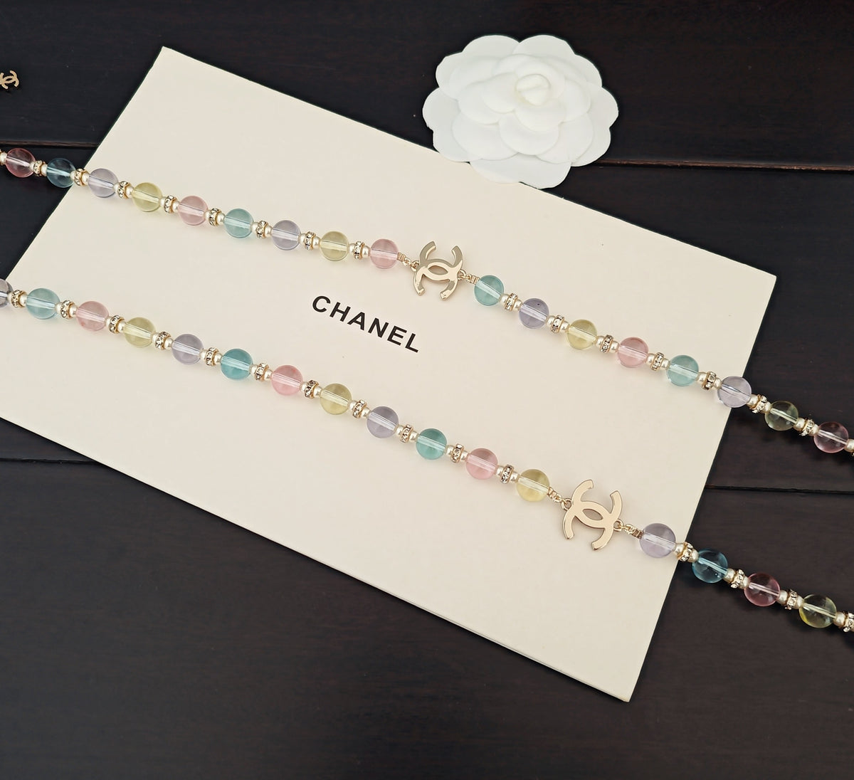 Signature Emblem Crystal-Accent Pendant Necklace – Design 024 side detail