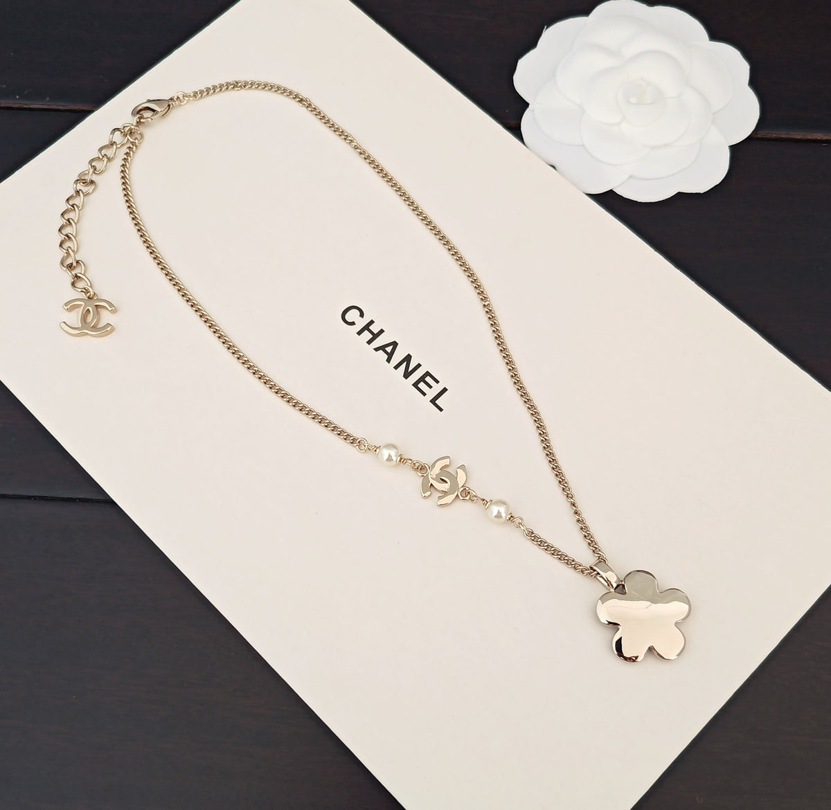 Signature Emblem Crystal-Accent Pendant Necklace – Blue Detail detail view