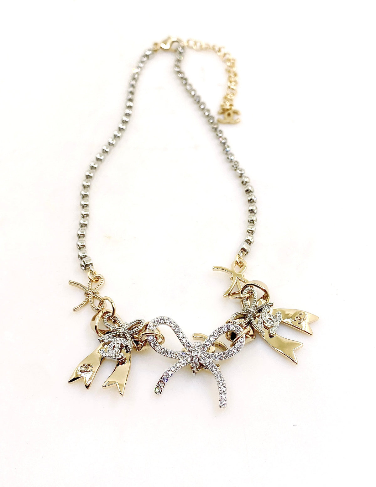Bow Pendant Necklace in Gold-Tone – Design 001 main product view