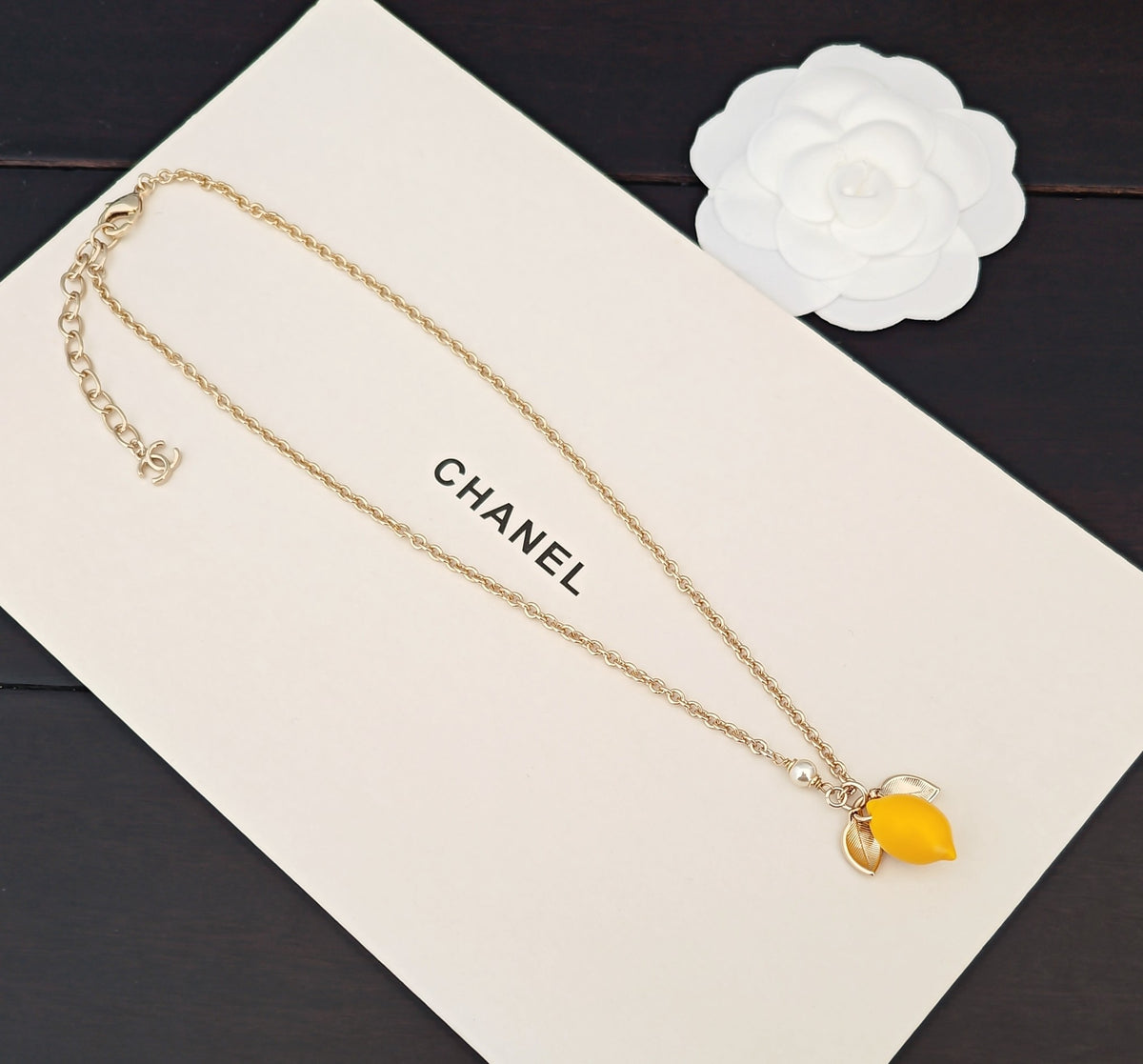 Signature Emblem Pendant Necklace in Gold-Tone – Design 031 styled product view