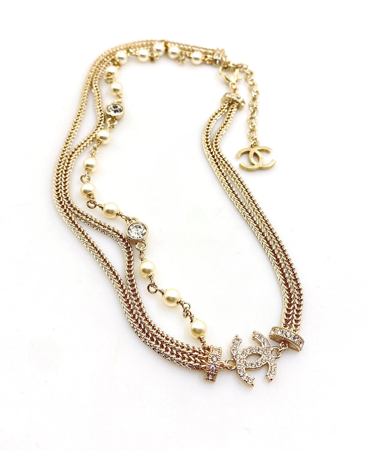 Bow Pendant Necklace in Gold-Tone – Design 003 main product view