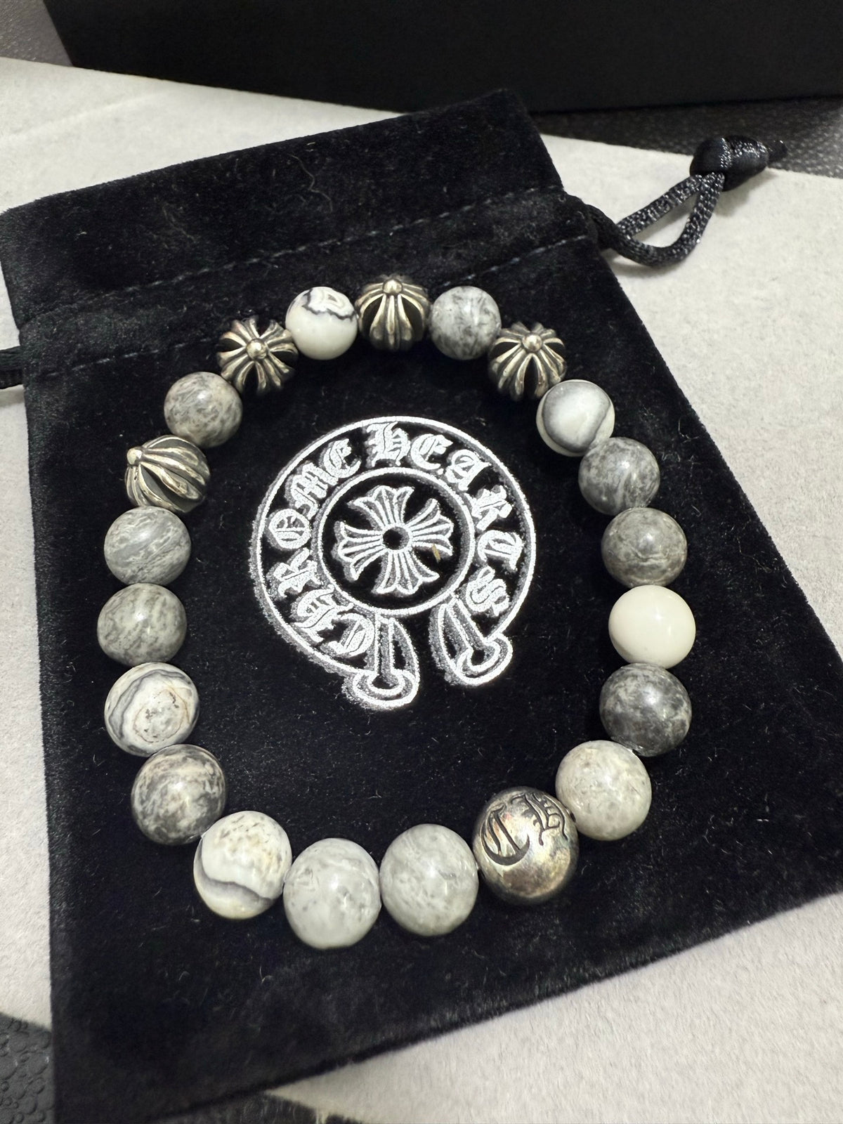 Gothic Emblem Jewelry Accessory in Antique Silver-Tone – Design 01 close-up detail
