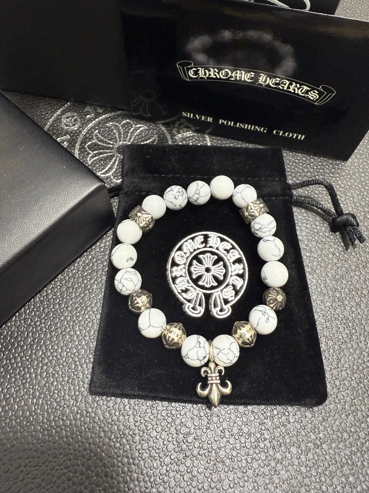 Gothic Emblem Jewelry Accessory in Antique Silver-Tone – Design 06 front product view