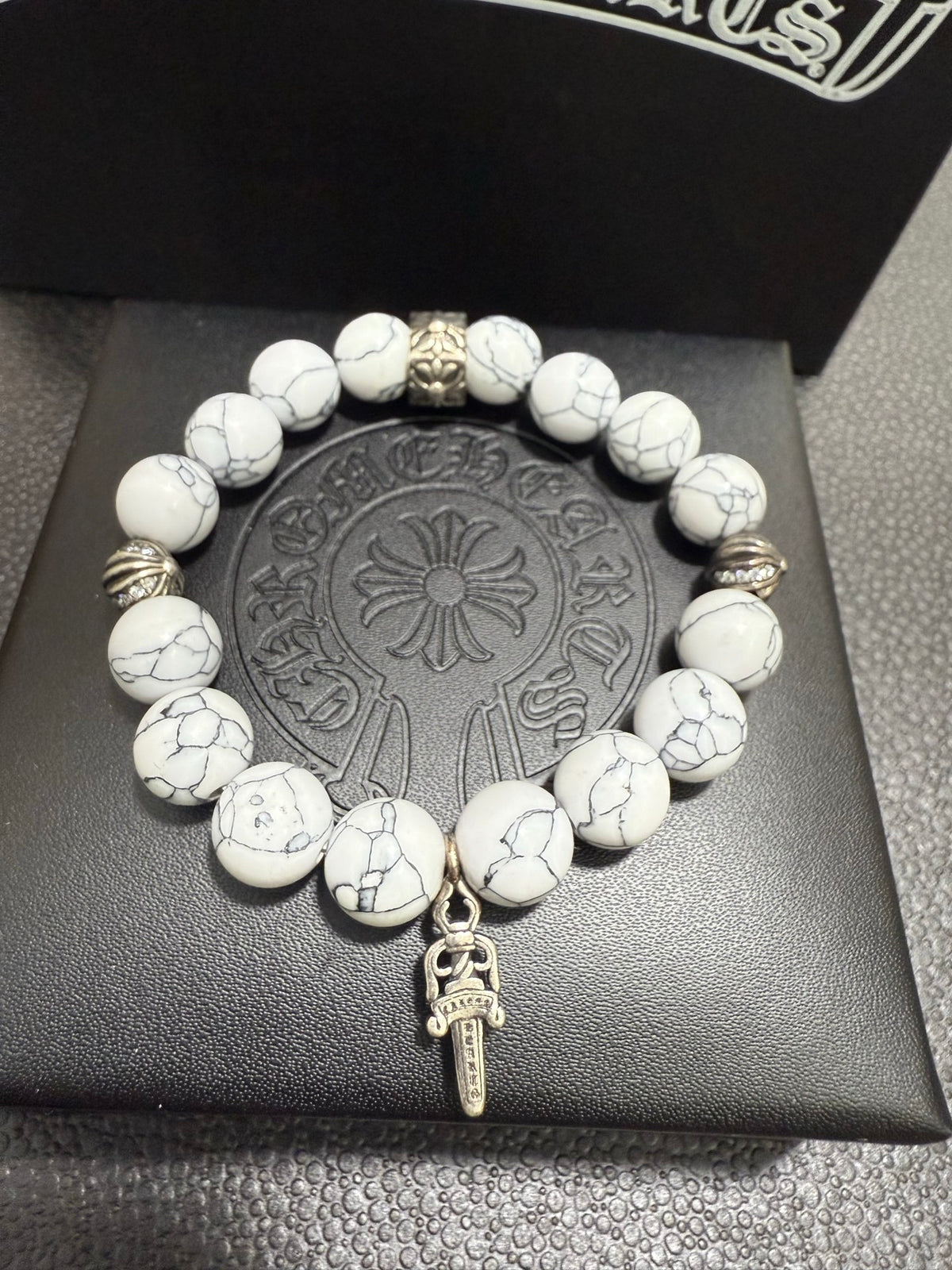 Gothic Emblem Jewelry Accessory in Antique Silver-Tone – Design 09 front product view