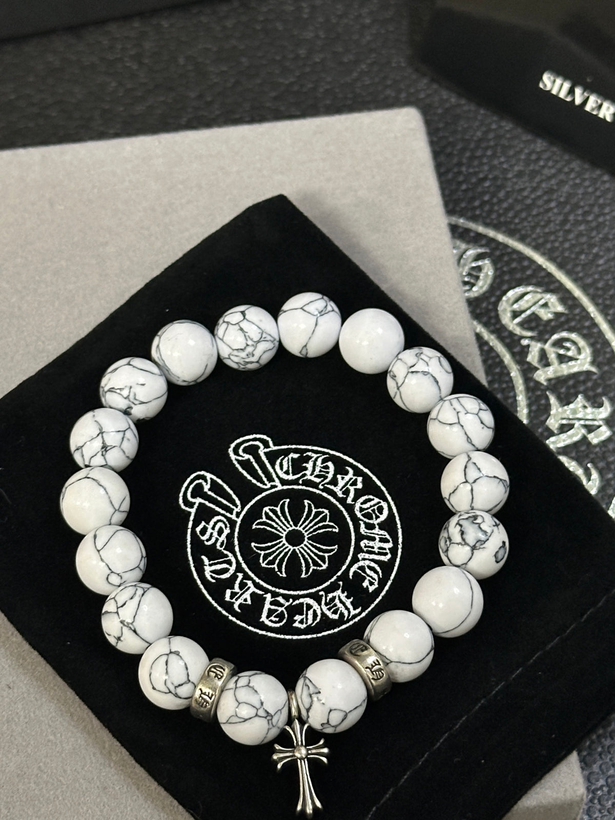 Gothic Emblem Jewelry Accessory in Antique Silver-Tone – Design 15 styled product view