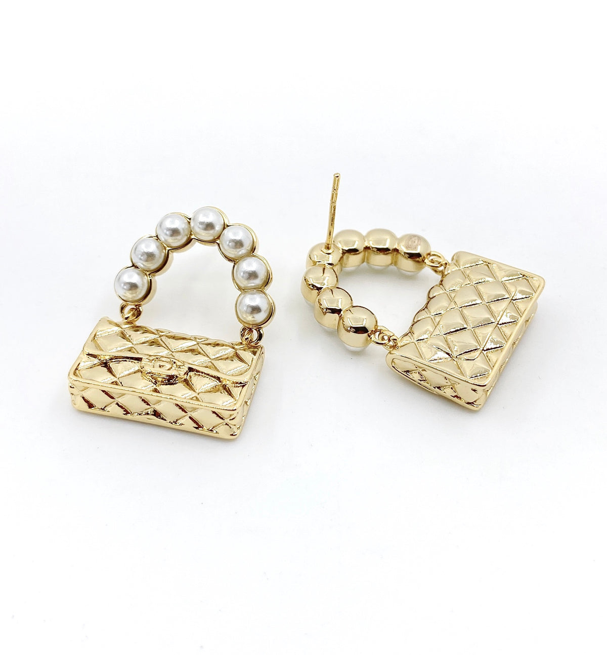 Pearl Pearl-Detail Statement Earrings – Pearl Detail – Design 005 detail view