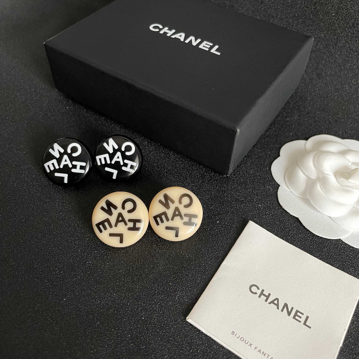 Letter Stud Earrings in Polished Metal-Tone – Design 012 close-up detail