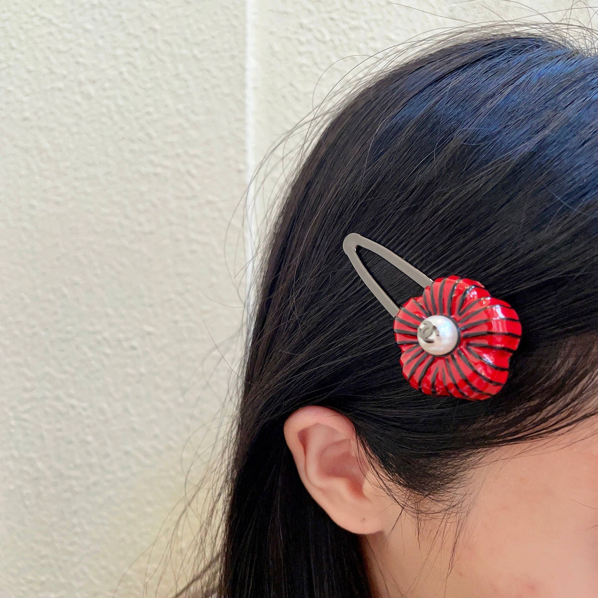Camellia Hair Clip – Camellia Detail – Design 002 front product view