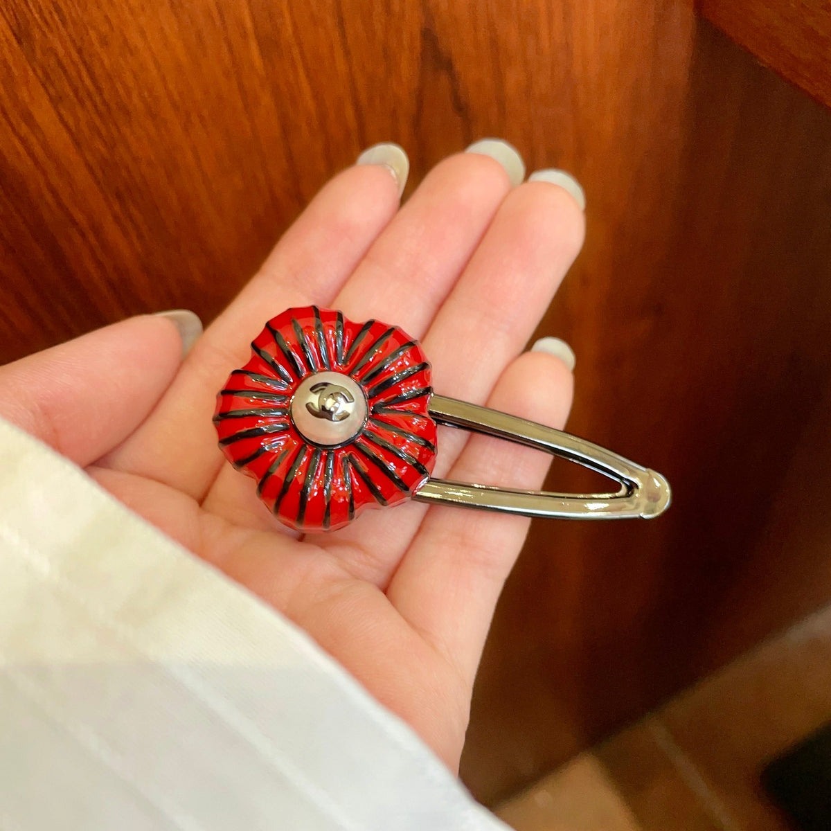 Camellia Hair Clip – Camellia Detail – Design 002 side detail