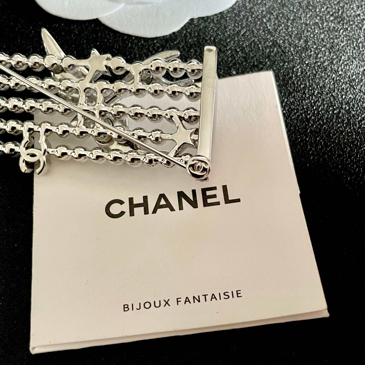Signature Emblem Brooch in Polished Metal-Tone – Design 026 main product view