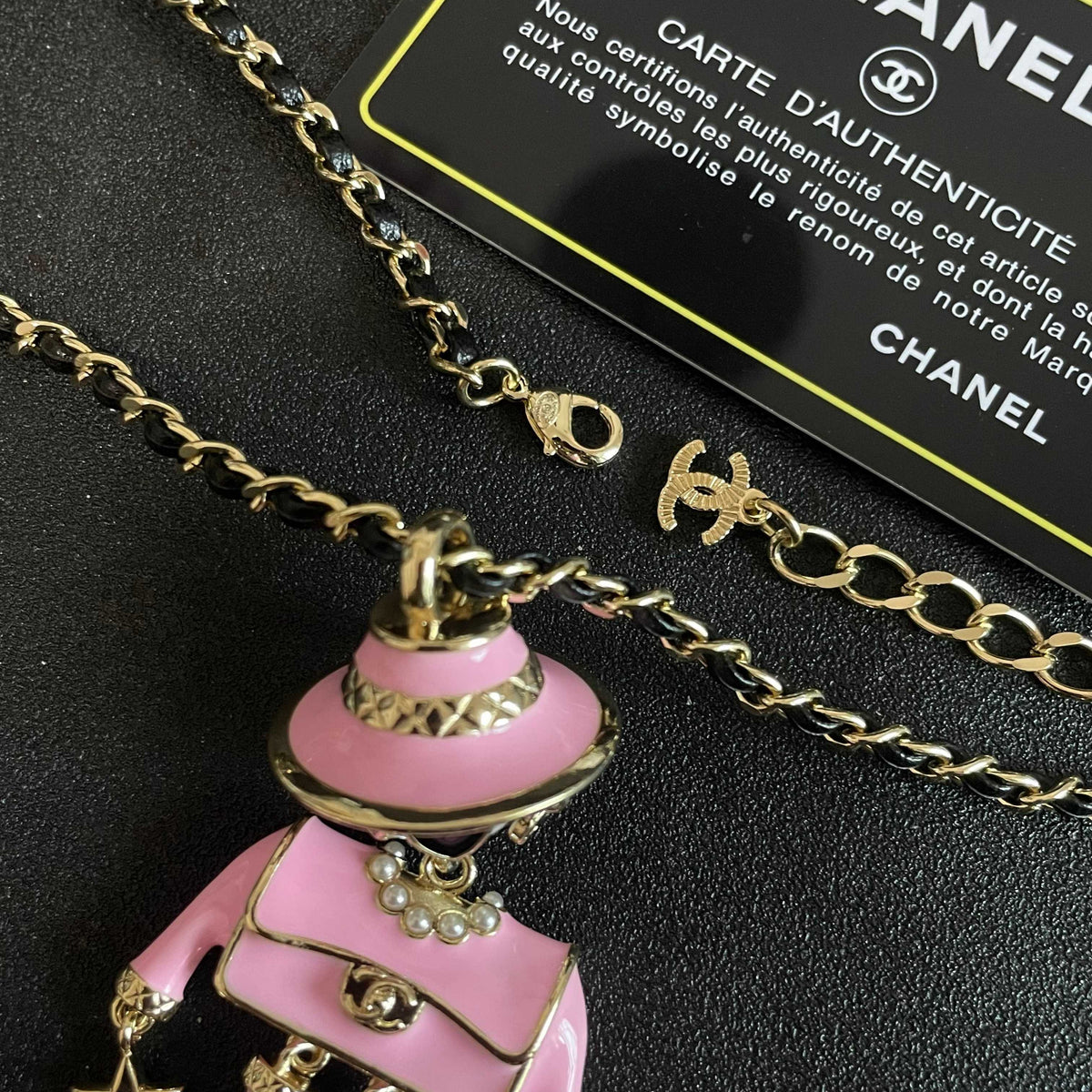 Signature Emblem Pendant Necklace in Polished Metal-Tone – Design 023 main product view