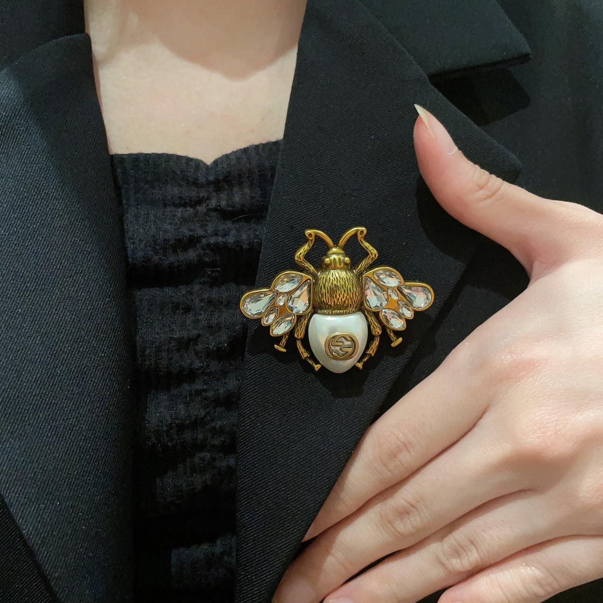 Geometric Emblem Brooch in Polished Metal-Tone – Design 005 main product view