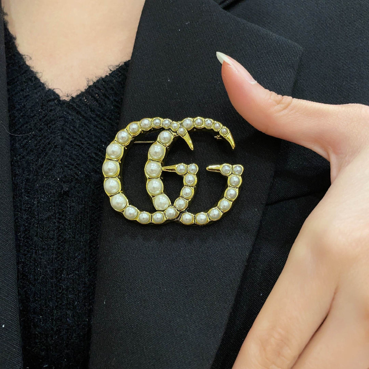 Geometric Emblem Brooch in Polished Metal-Tone – Design 004 main product view