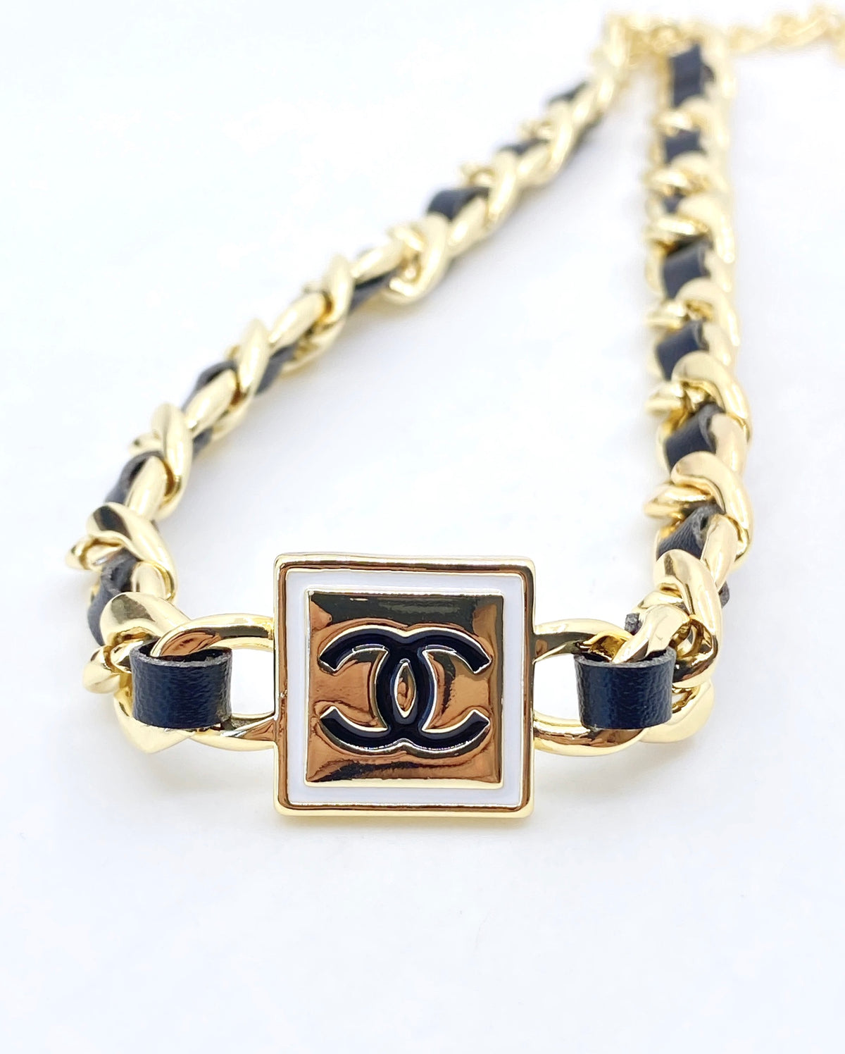Signature Emblem Bracelet in Black-Tone – Black Detail – Design 002 side detail
