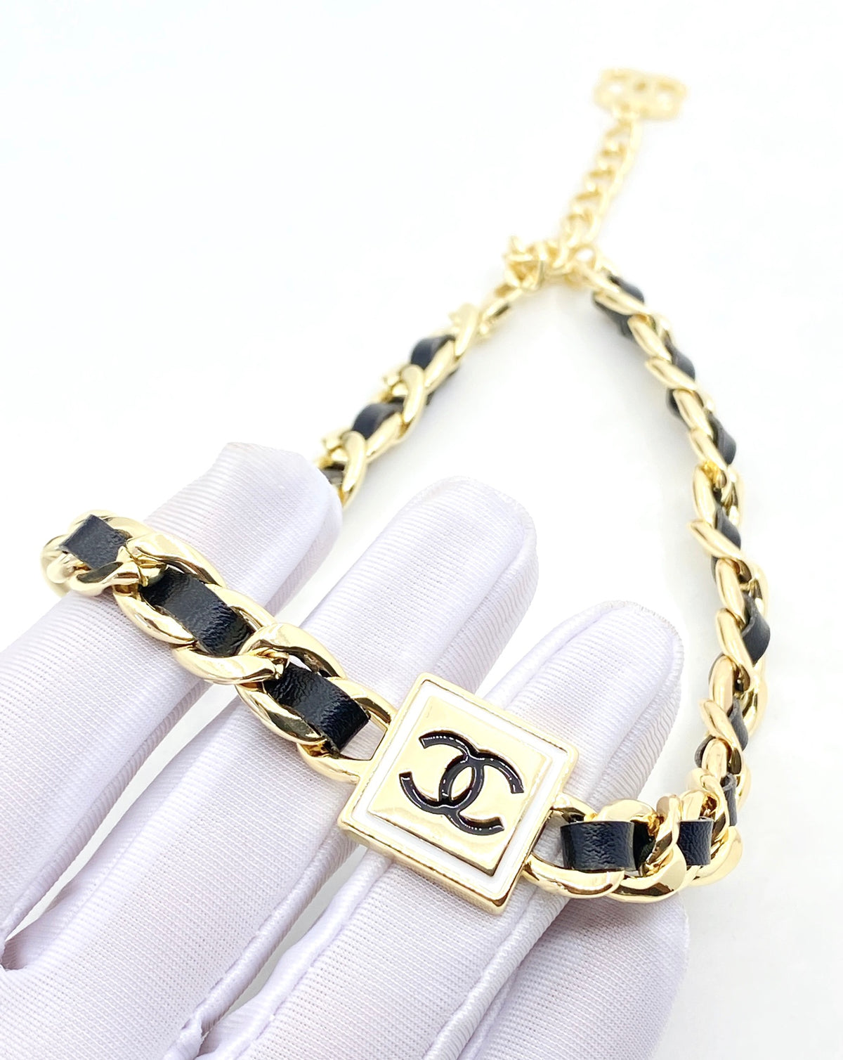 Signature Emblem Bracelet in Black-Tone – Black Detail – Design 002 detail view