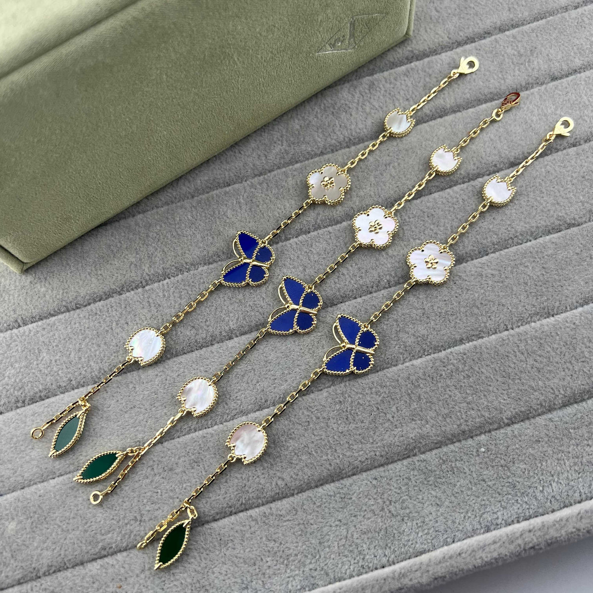 Butterfly Bracelet in Polished Metal-Tone styled product view