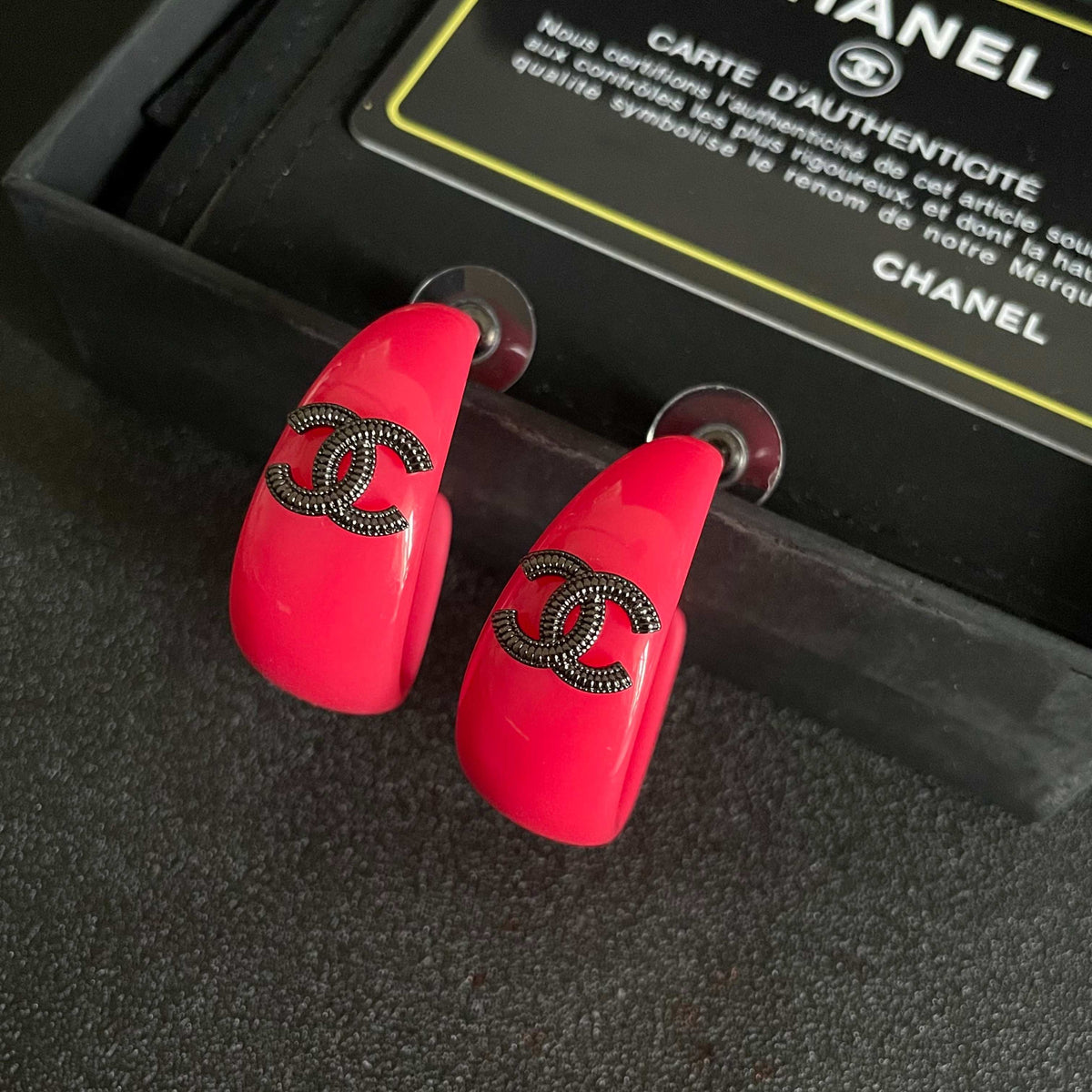 Signature Emblem Stud Earrings in Polished Metal-Tone – Design 028 styled product view