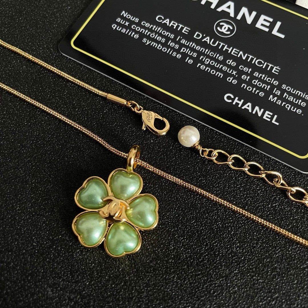 Camellia Pendant Necklace in Polished Metal-Tone – Camellia Detail – Design 015 main product view