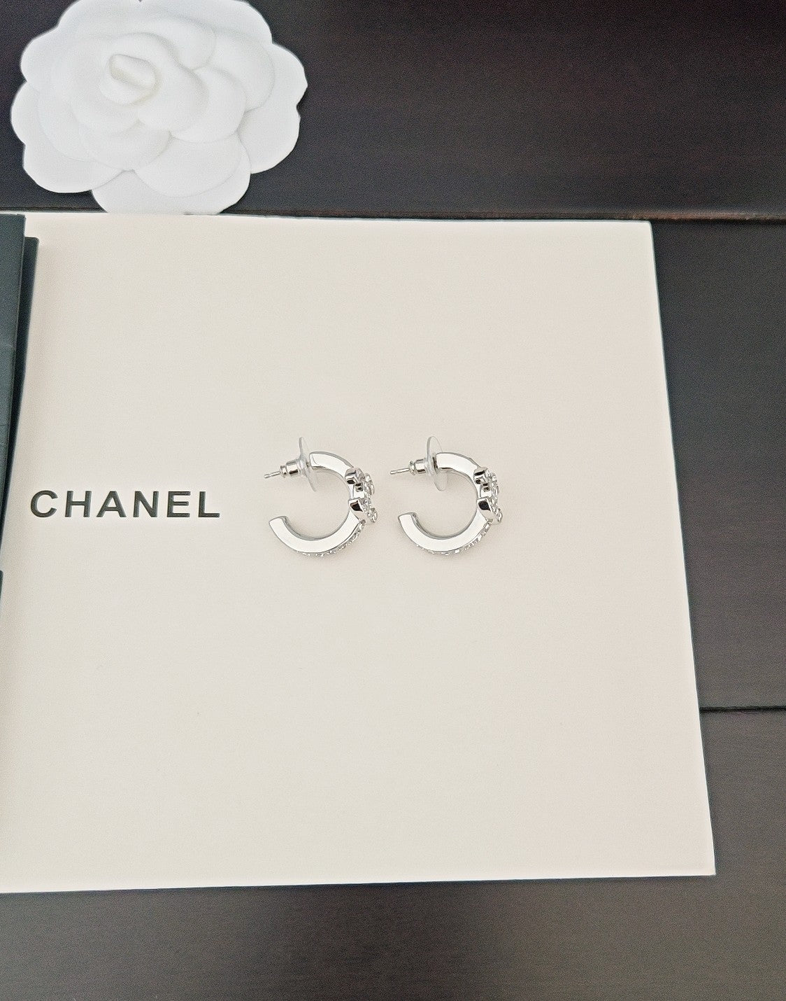 Signature Emblem Jewelry Accessory in Gold-Tone – White Detail main product view