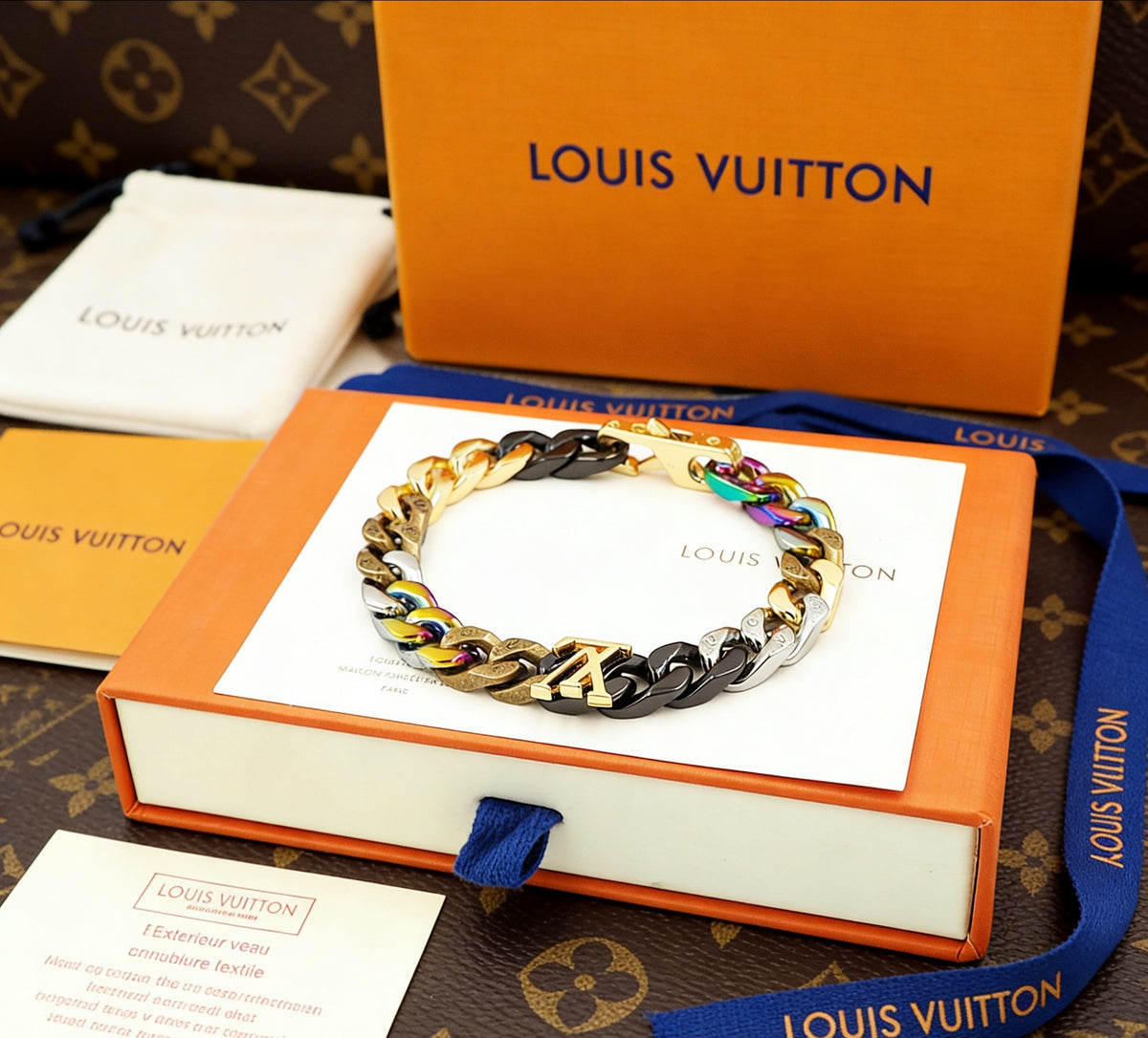 Letter Bracelet in Polished Metal-Tone – Design 001 main product view