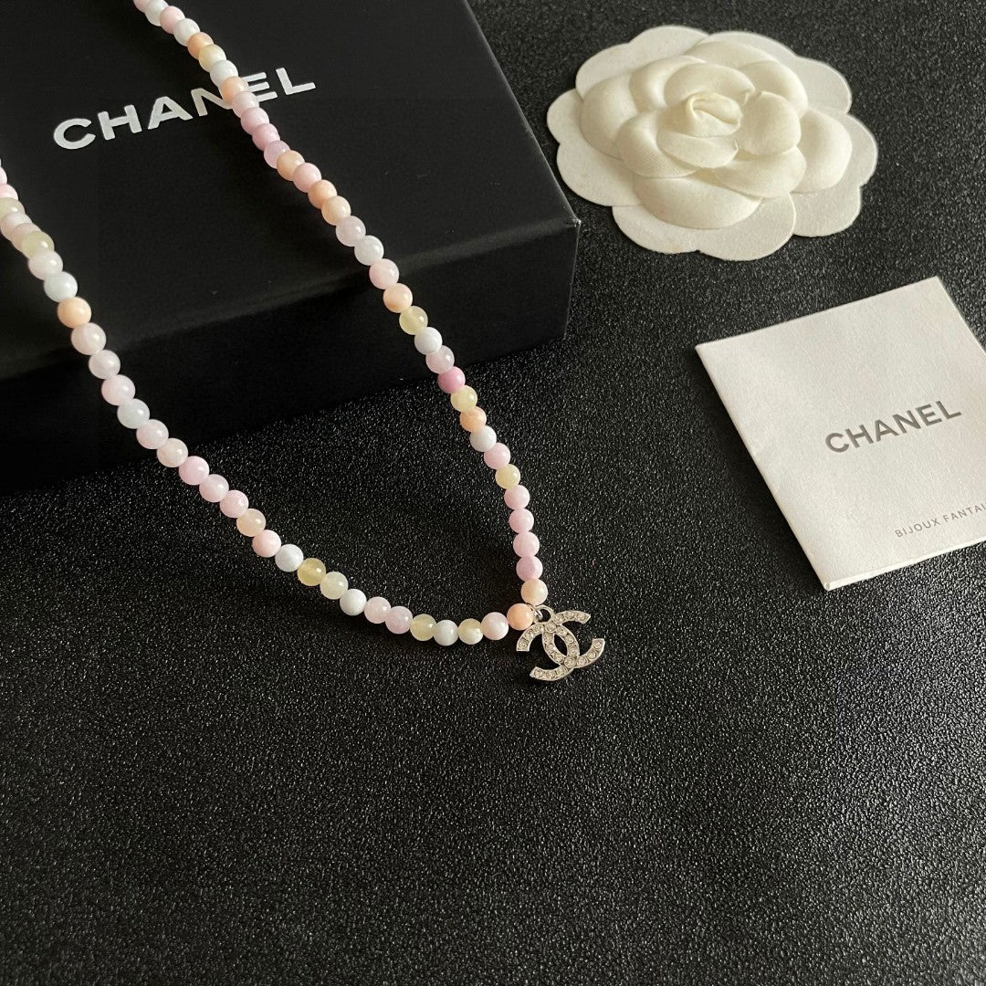 Signature Emblem Pendant Necklace in Polished Metal-Tone – Design 063 styled product view