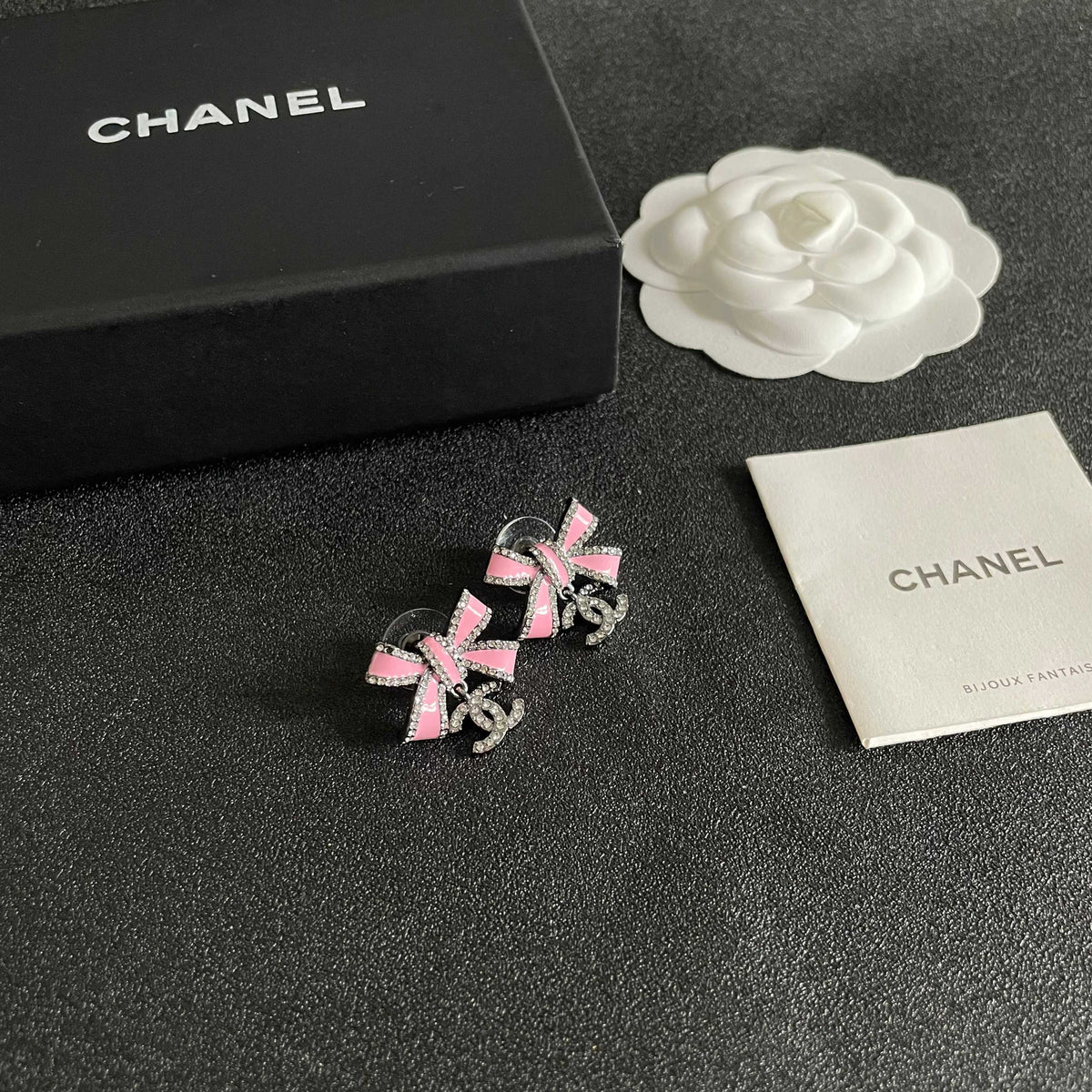 Double-C Emblem Crystal-Accent Statement Earrings – Design 012 styled product view