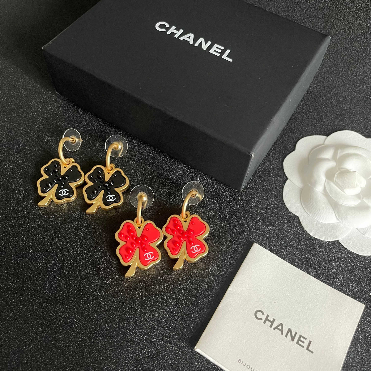 Camellia Statement Earrings in Polished Metal-Tone – Camellia Detail – Design 002 close-up detail