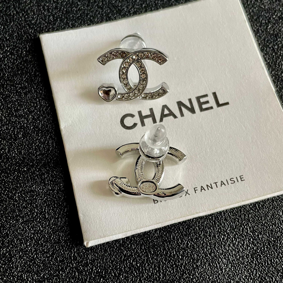 Signature Emblem Stud Earrings in Polished Metal-Tone – Design 051 main product view