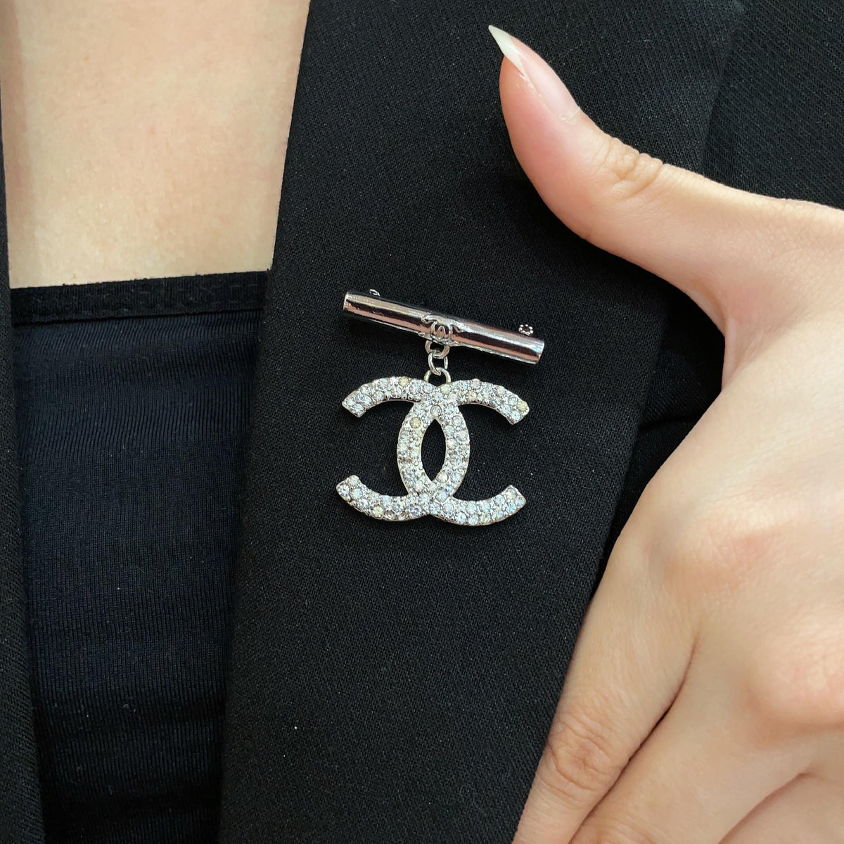Signature Emblem Brooch in Polished Metal-Tone – Design 027 main product view