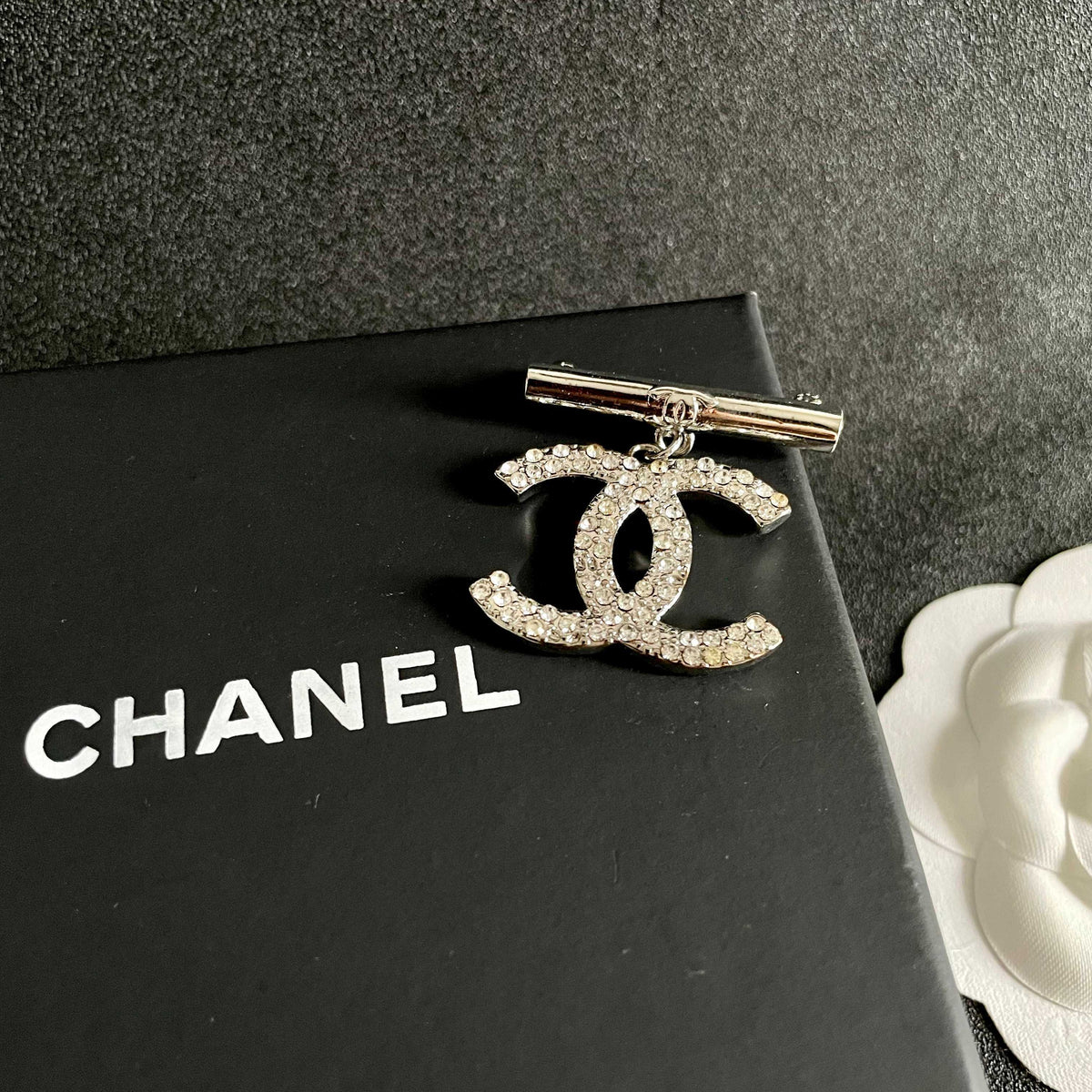 Signature Emblem Brooch in Polished Metal-Tone – Design 027 detail view