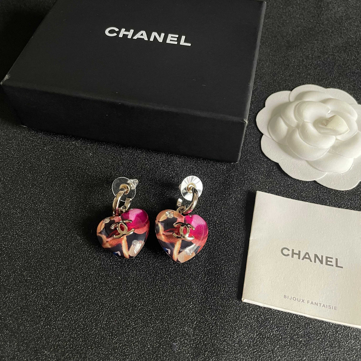 Signature Emblem Stud Earrings in Polished Metal-Tone – Design 048 close-up detail
