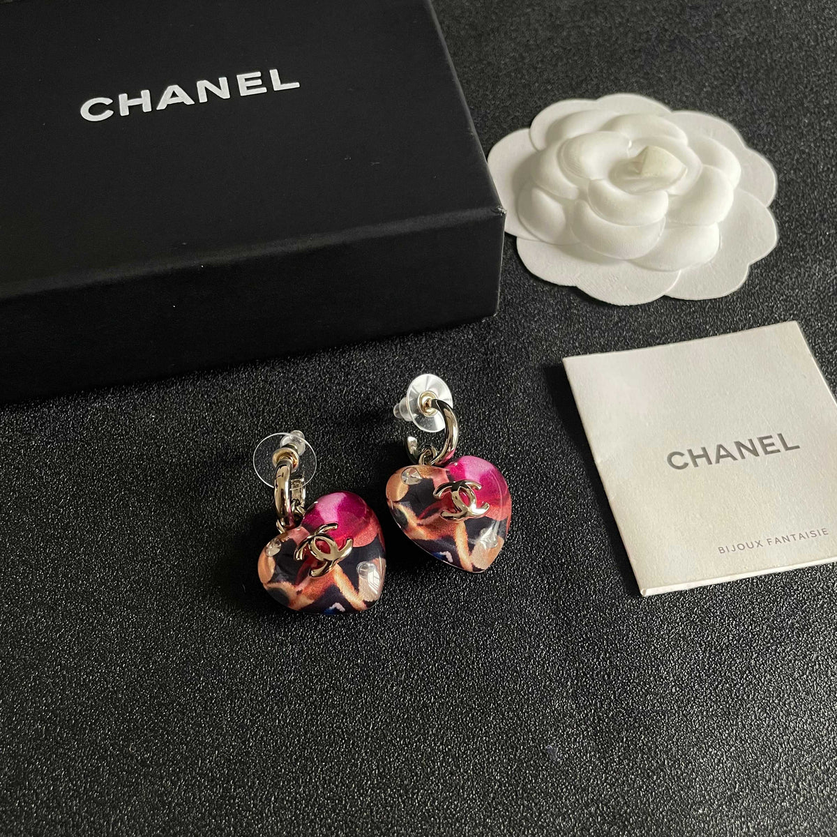 Signature Emblem Stud Earrings in Polished Metal-Tone – Design 048 styled product view